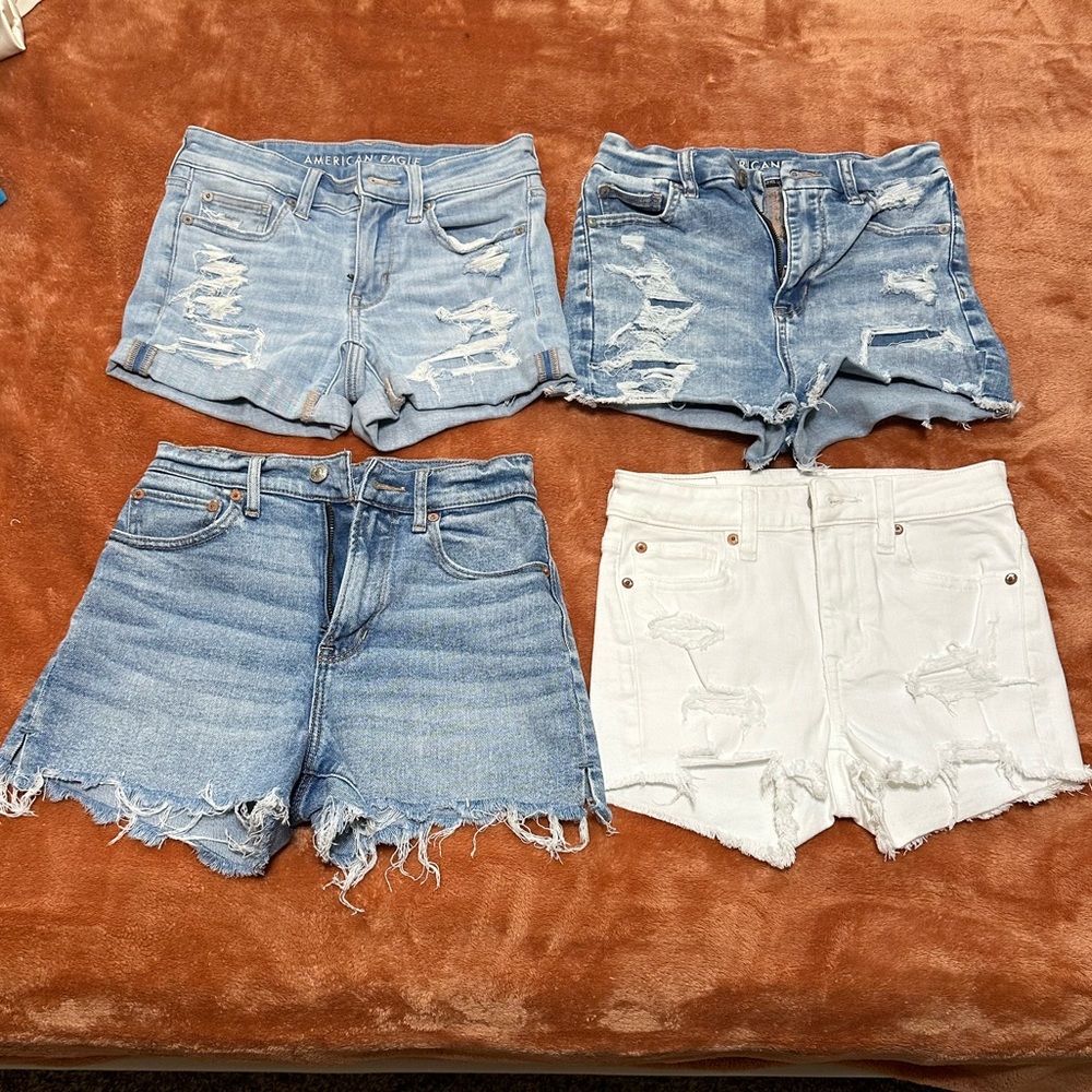 AMERICAN EAGLE high rise shorts bundle of 4 pairs. Size 00